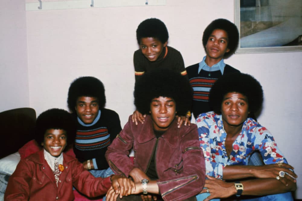 The Jackson brothers — Jackie, Tito, Jermaine, Marlon, Michael and Randy — in London in 1972. (Keystone/Hulton Archive/Getty Images)