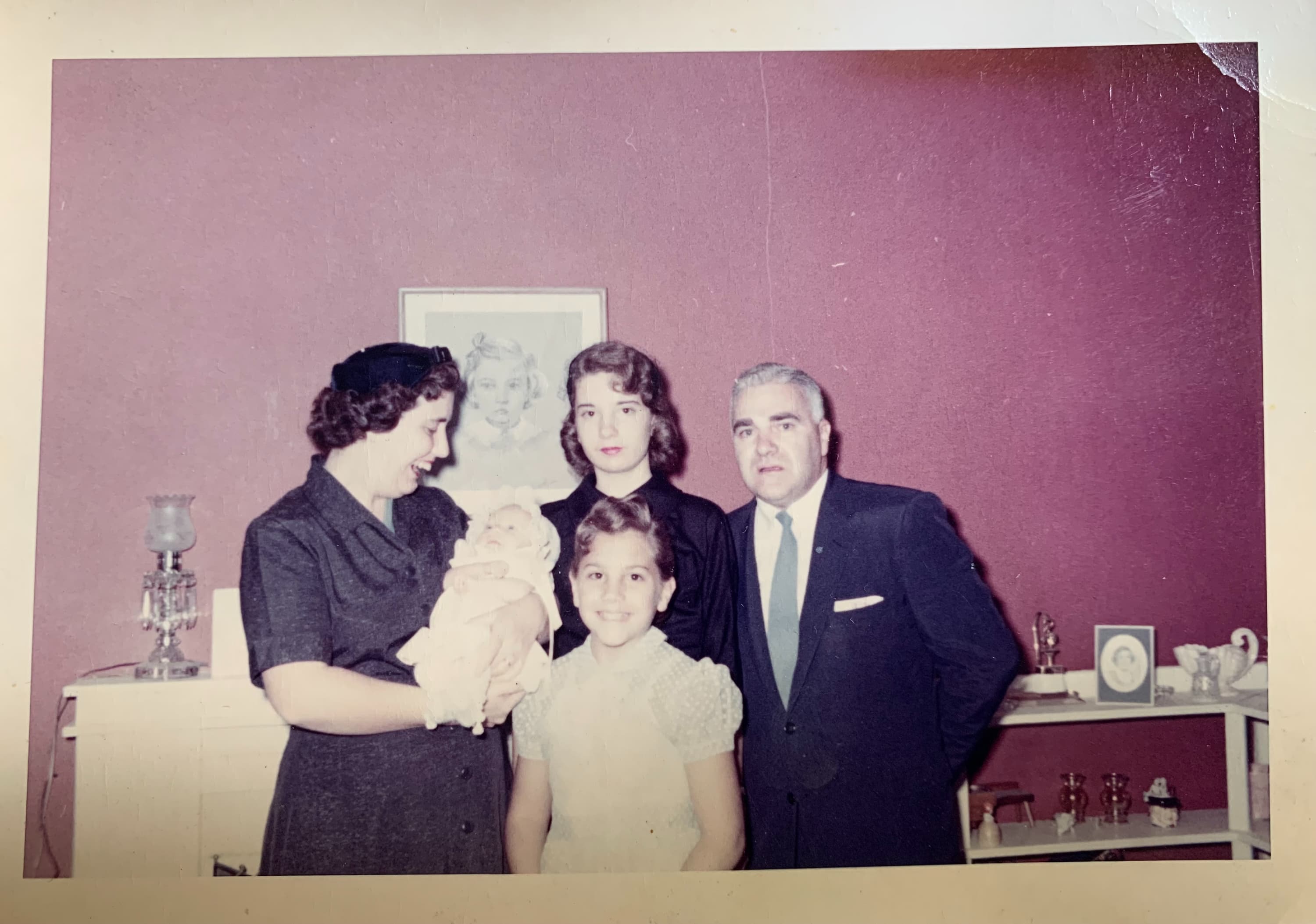 The author as an infant with her family, 1958. (Courtesy)