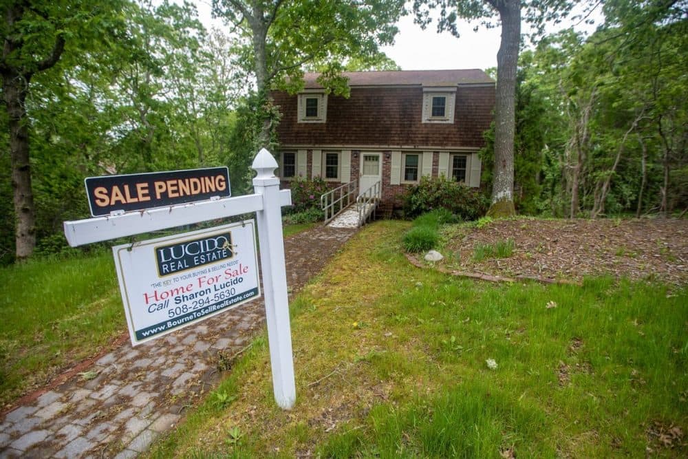 A house for sale in the Kingbridge Shores area of Plymouth. (Jesse Costa/WBUR)