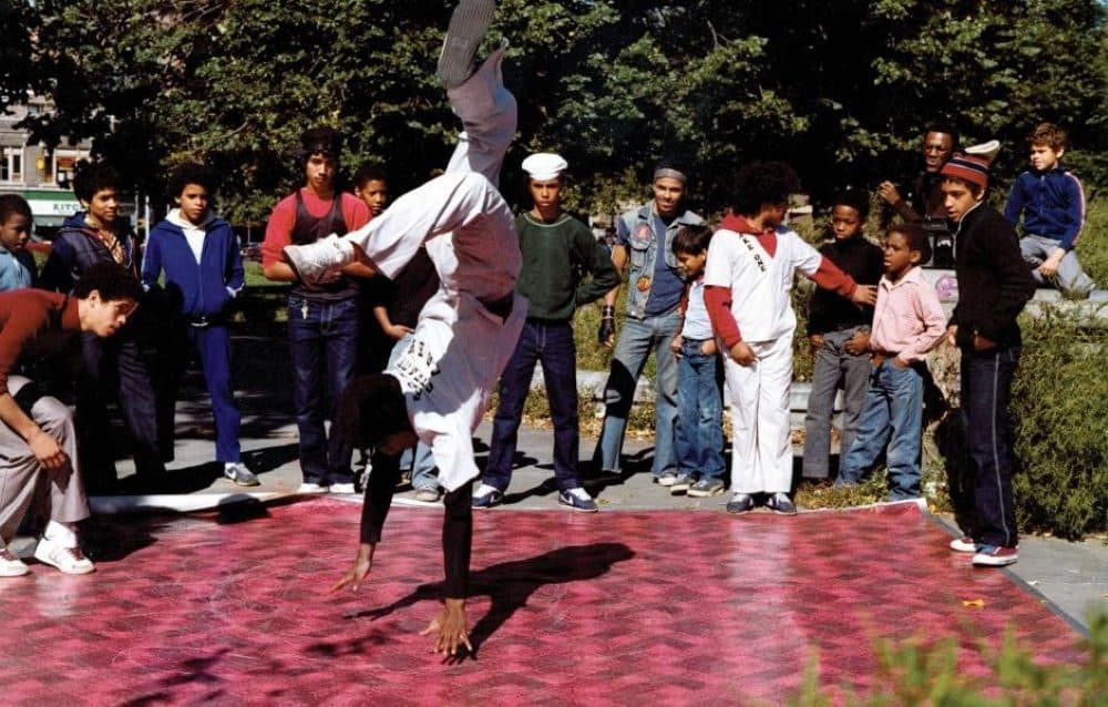 A b-boy scene from Charlie Ahearn's film &quot;Wild Style.&quot; (Courtesy Museum of Fine Arts, Boston)