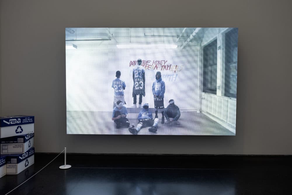 Virgil Abloh, &quot;A Team with No Sport,&quot; 2012. (Courtesy Gymnastics Art Institute)