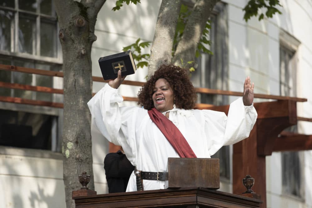 Debra Ann Byrd in &quot;Becoming Othello: A Black Girl's Journey&quot; at Shakespeare &amp; Company. (Courtesy Christina Lane)