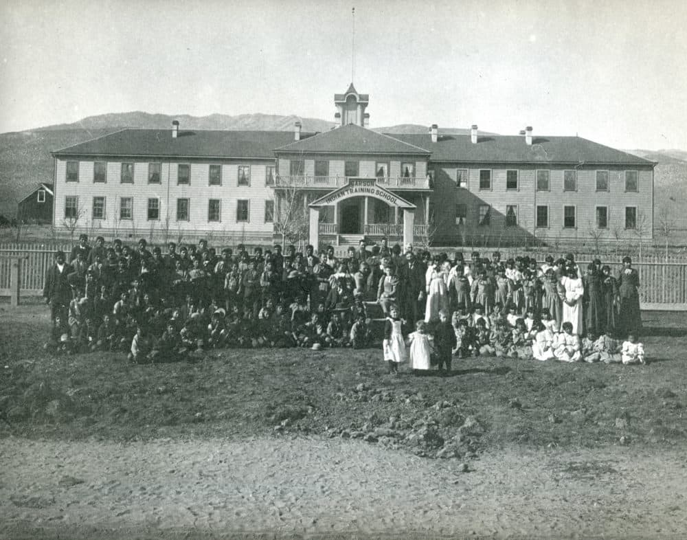 An early picture of Stewart Indian School. The school is now a museum. (Courtesy of Stewart Indian School)