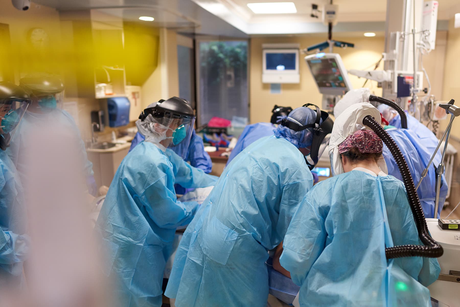 Houston Methodist Hospital's ICU during the COVID-19 pandemic. (Courtesy of Houston Methodist Hospital)