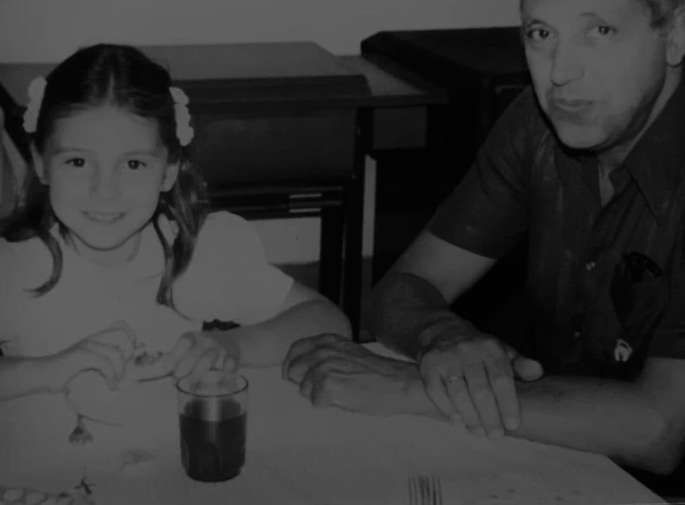The author and her father in 1979, in their hometown of Maadi, Egypt. (Courtesy Jéhane Sedky)