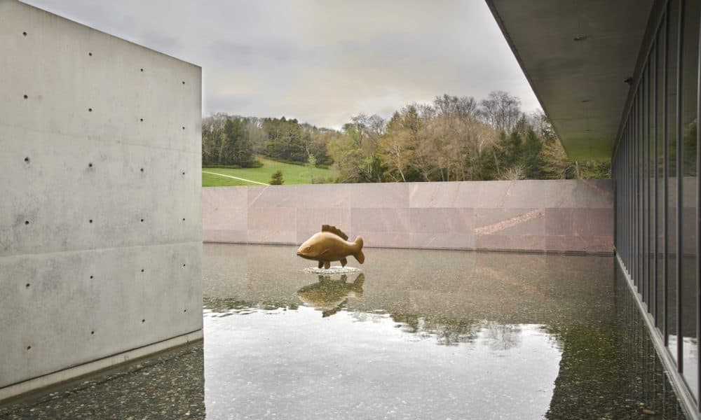 François-Xavier Lalanne's &quot;Très Grande Carpe&quot; in the Clark's reflecting pool. (Courtesy Clark Art Institute/T Clark)