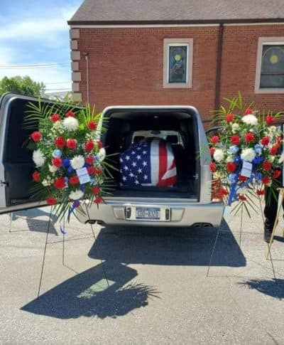 Sgt. Gary Mitchell's casket (Courtesy of Marjorie Roberts)