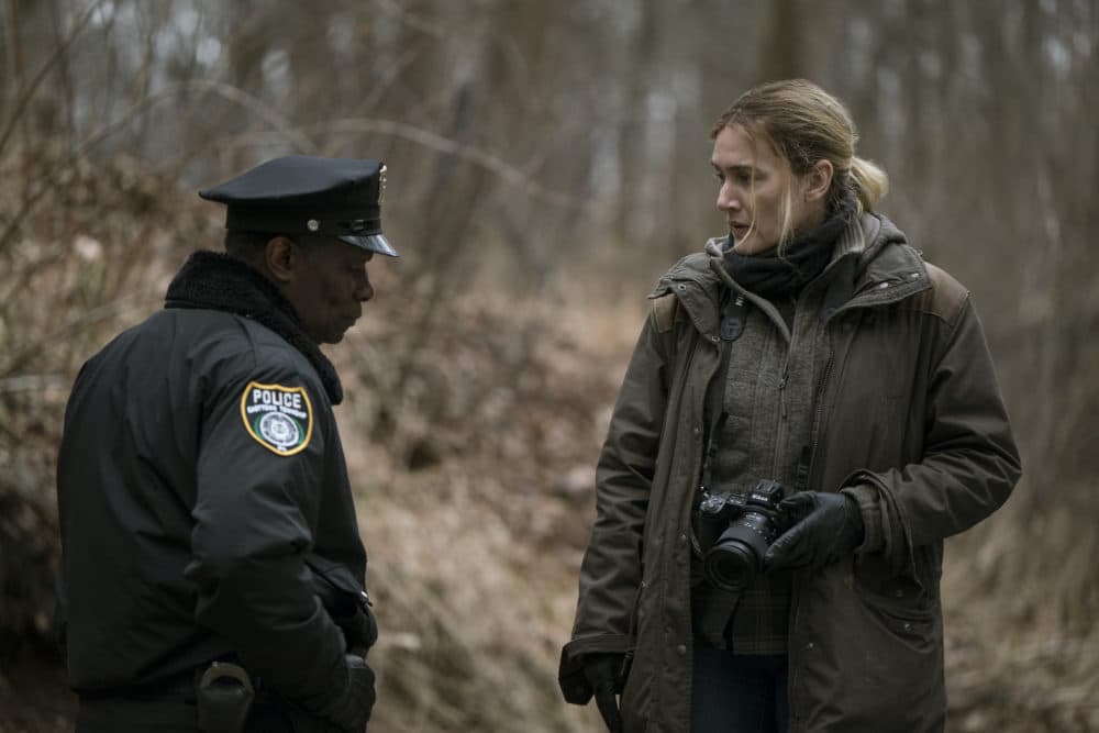 John Douglas Thompson and Kate Winslet in HBO's &quot;Mare of Easttown.&quot; (Courtesy Michele K. Short/HBO)