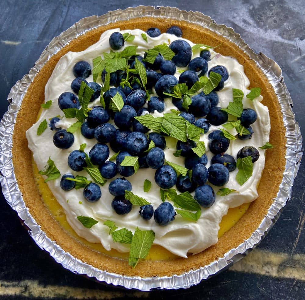 Summer Lime, Blueberry And Coconut Quick Pie (Kathy Gunst)