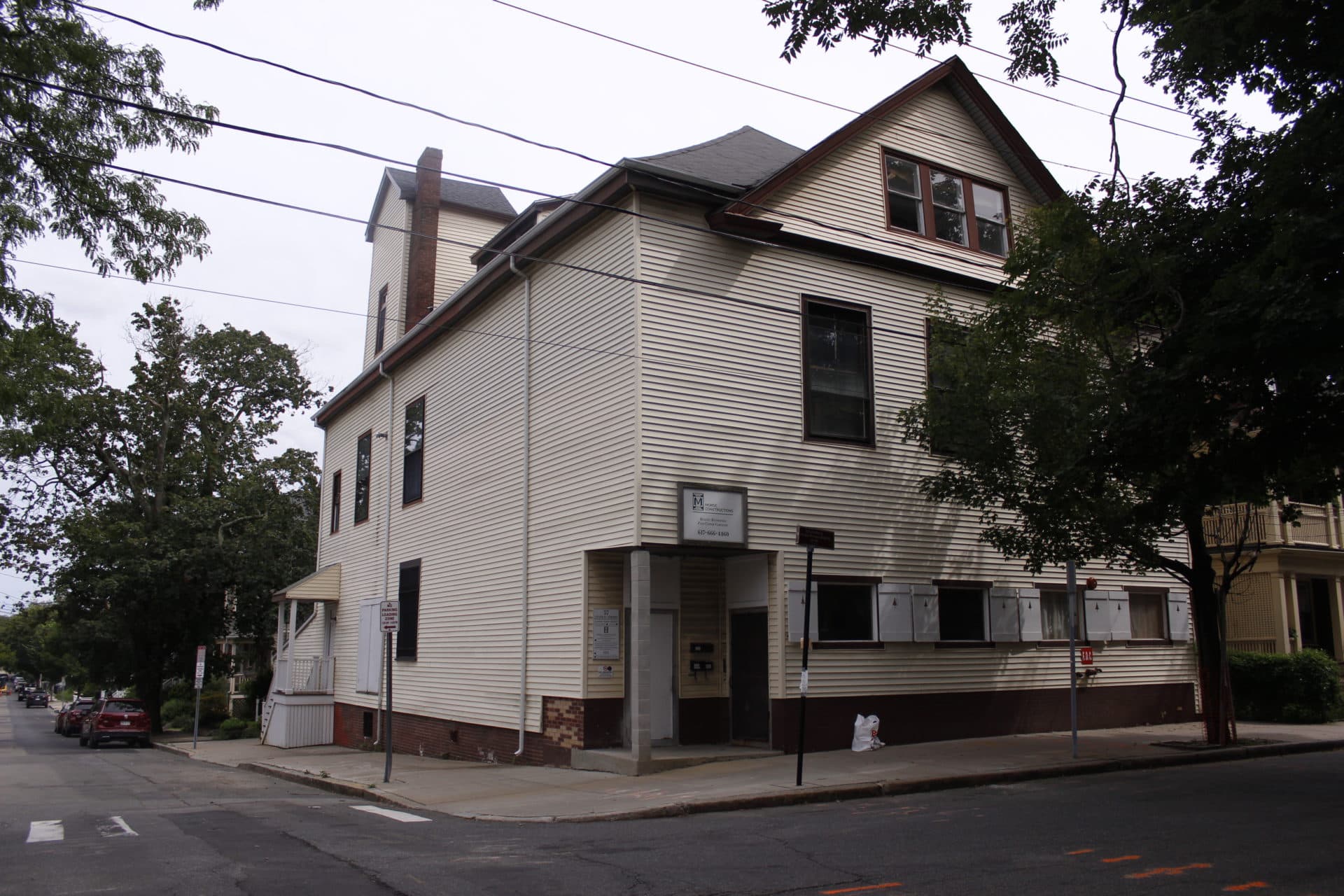 A view of the outside of 57 Central St. in Somerville. (Jenn Stanley for WBUR)