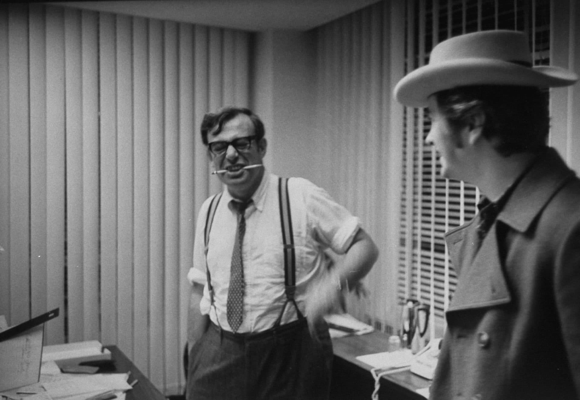 Left to right, theater owner Donald Rugoff with film director and writer Robert Downey Sr. (Bob Peterson/The LIFE Images Collection/Getty Images)