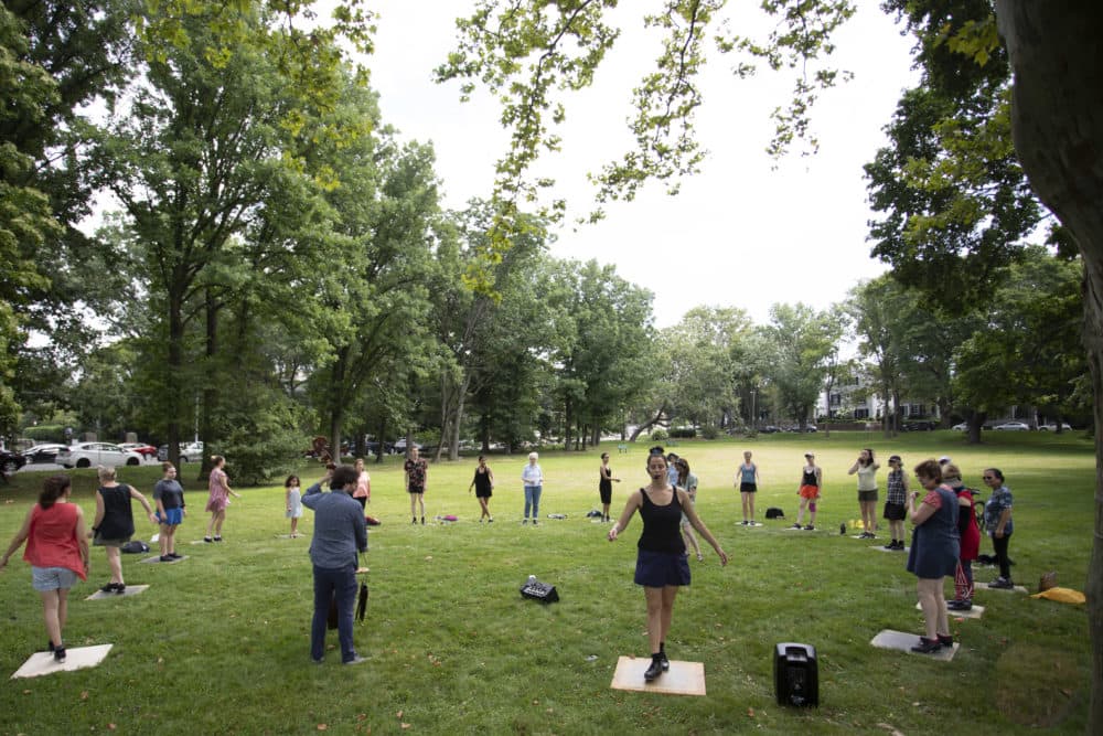 Jenny Herzog teaching a recent Saturday Tap for Joy class. (Courtesy Carlos Arzaga)