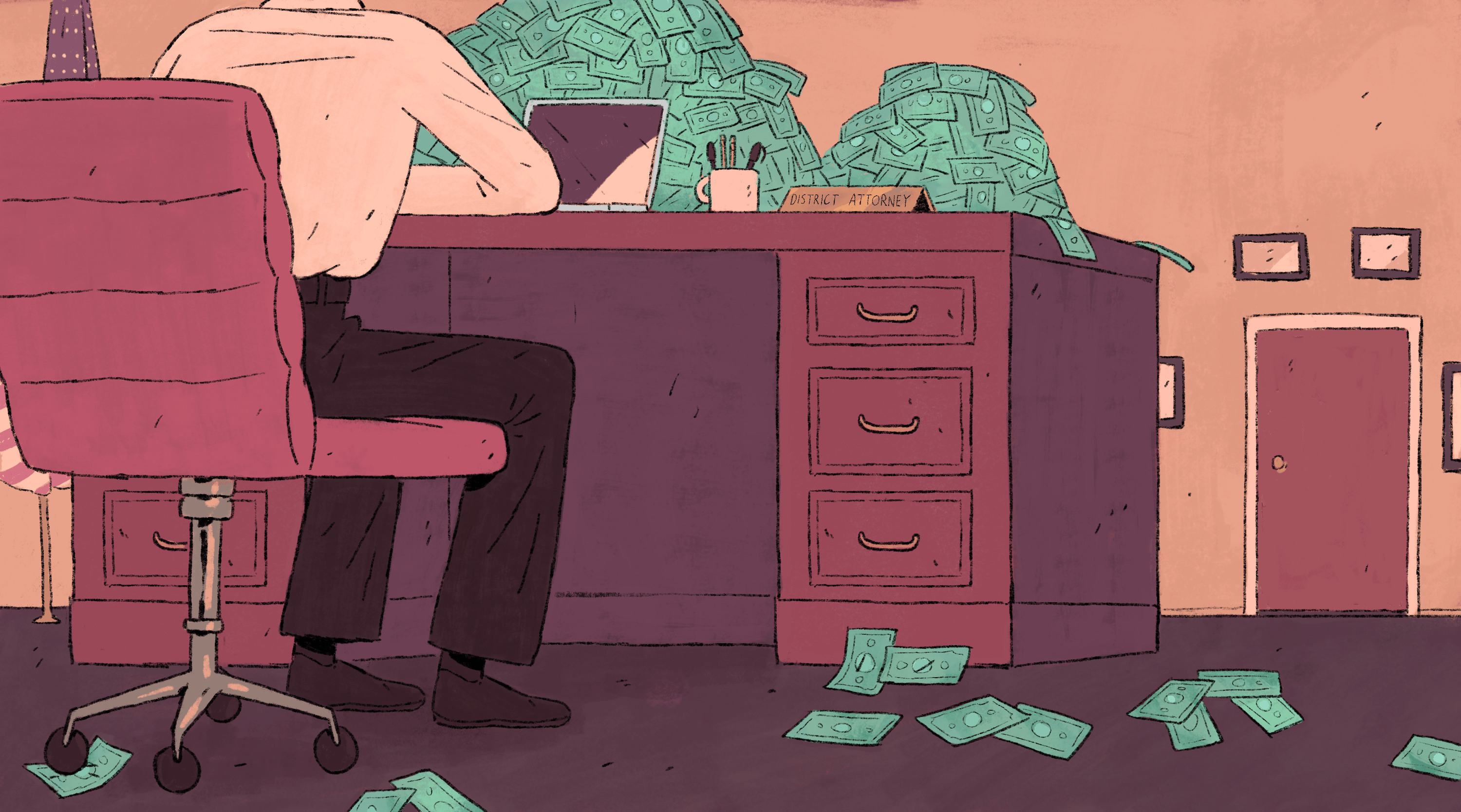 In Massachusetts, prosecutors can hold money confiscated during civil forfeiture indefinitely, even when criminal charges have been dismissed. (Sophie Morse for WBUR)
