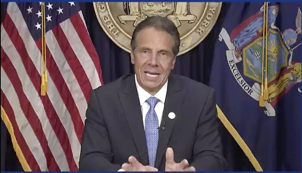 In this still image from video, Gov. Andrew Cuomo speaks during a news conference where he announced his resignation in New York on Tuesday, Aug. 10, 2021. (Office of the Governor of New York via AP)