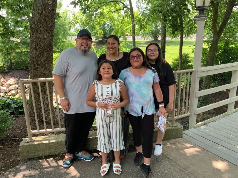 Elizabeth Gonzales and her family. One of Elizabeth’s daughters, Cerena (second from the right), has been hospitalized with COVID-19 since last Friday. (Courtesy)