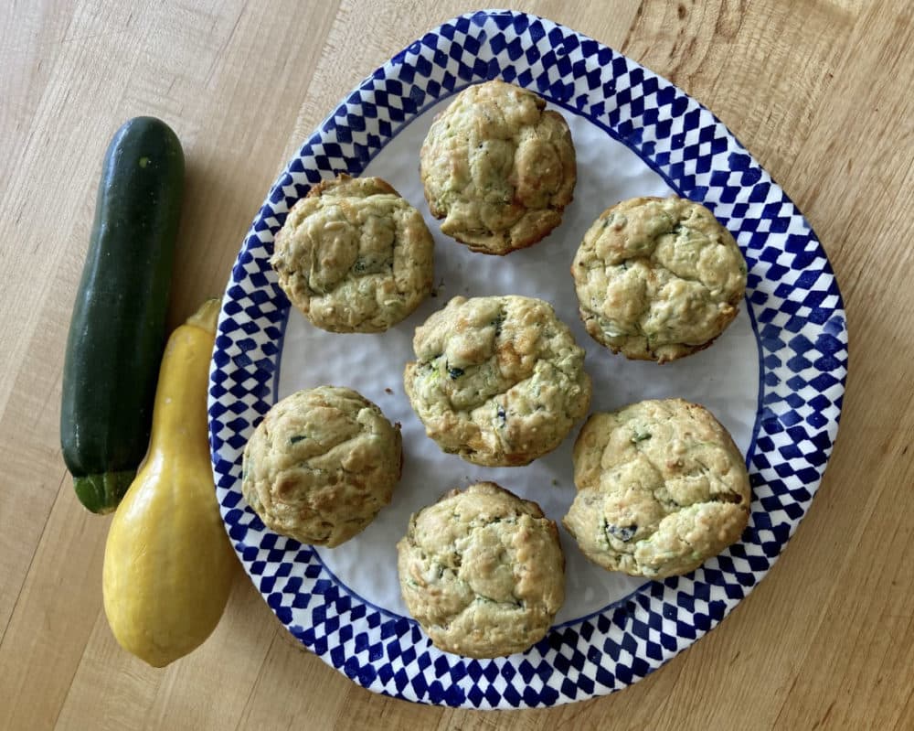 Zucchini, Cheddar And Herb Muffins (Kathy Gunst/Here &amp; Now)