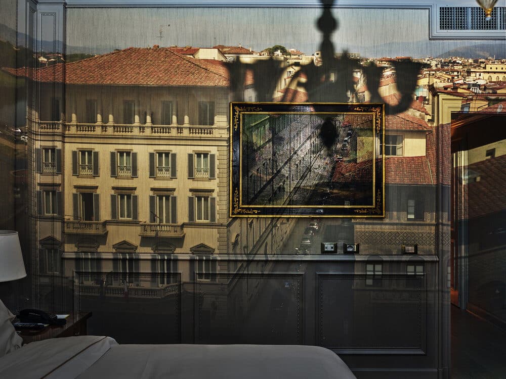 Abelardo Morell, &quot;Camera Obscura: View of Florence from Hotel Exelsior, Italy,&quot; 2017. (Courtesy Fitchburg Art Museum)