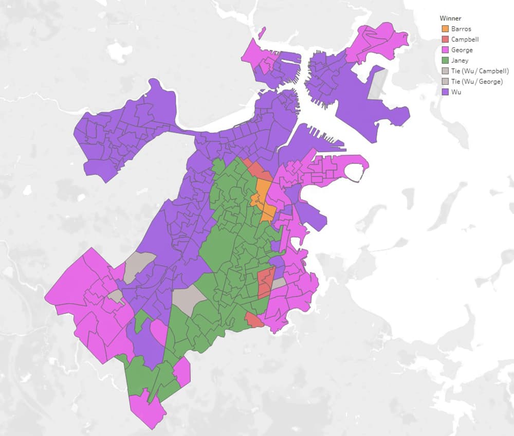 4 Maps That Explain Bostons Preliminary Mayoral Election Wbur News 