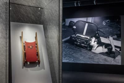 Rosebud sled in &quot;Citizen Kane&quot; seen at the Academy Museum of Motion Pictures. (Joshua White/JWPictures/Academy Museum Foundation)