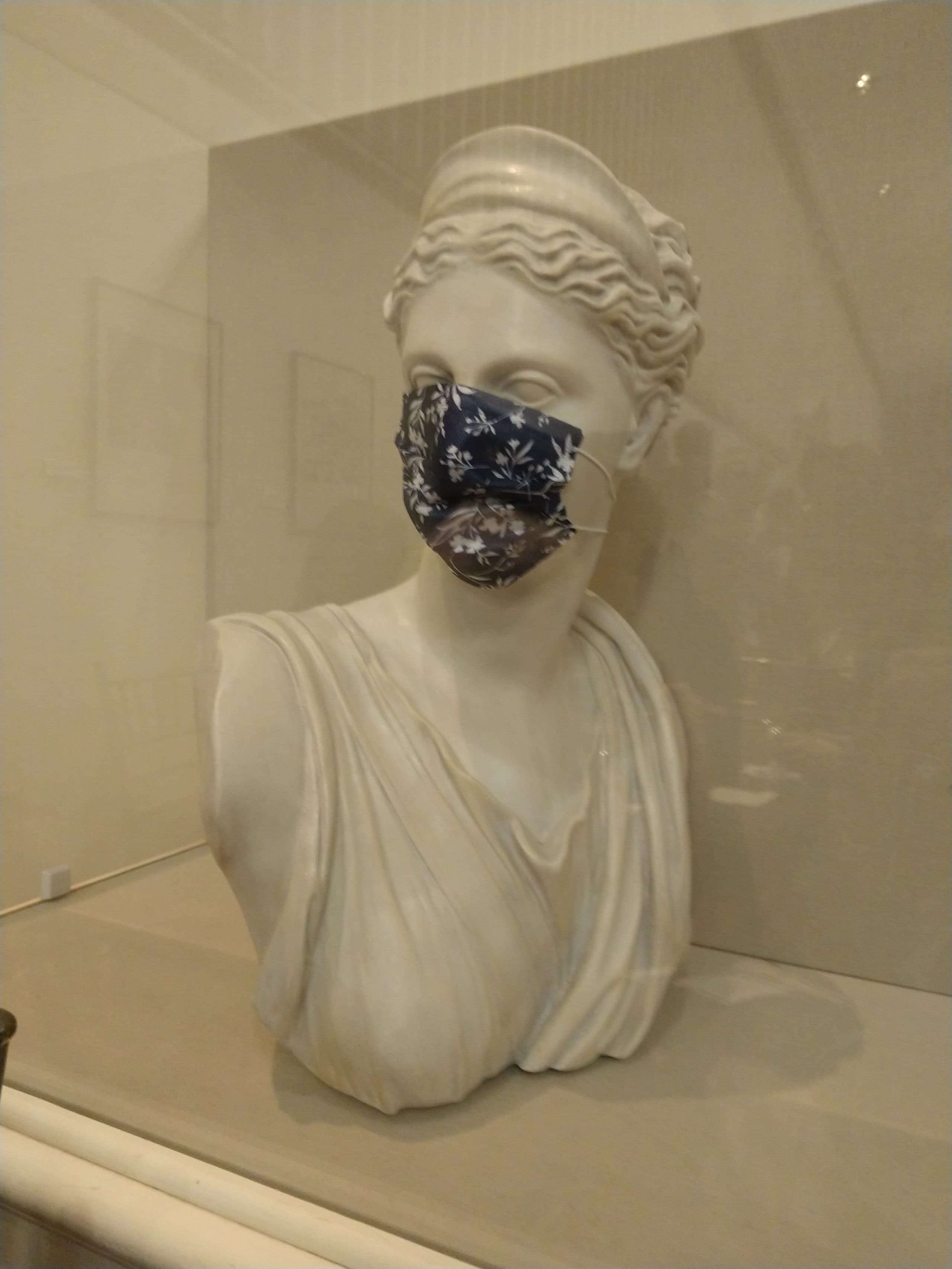 A bust on display in the Cabot-Cahners Room at Symphony Hall. (Lloyd Schwartz for WBUR)