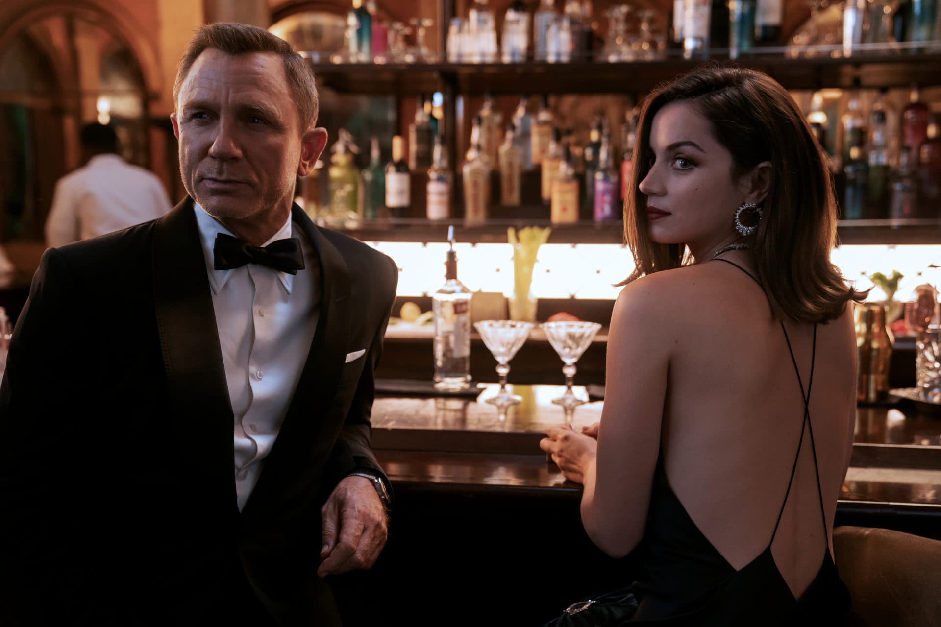 Daniel Craig as James Bond and Ana de Armas as Paloma in &quot;No Time to Die.&quot; (Courtesy Nicola Dove/MGM)
