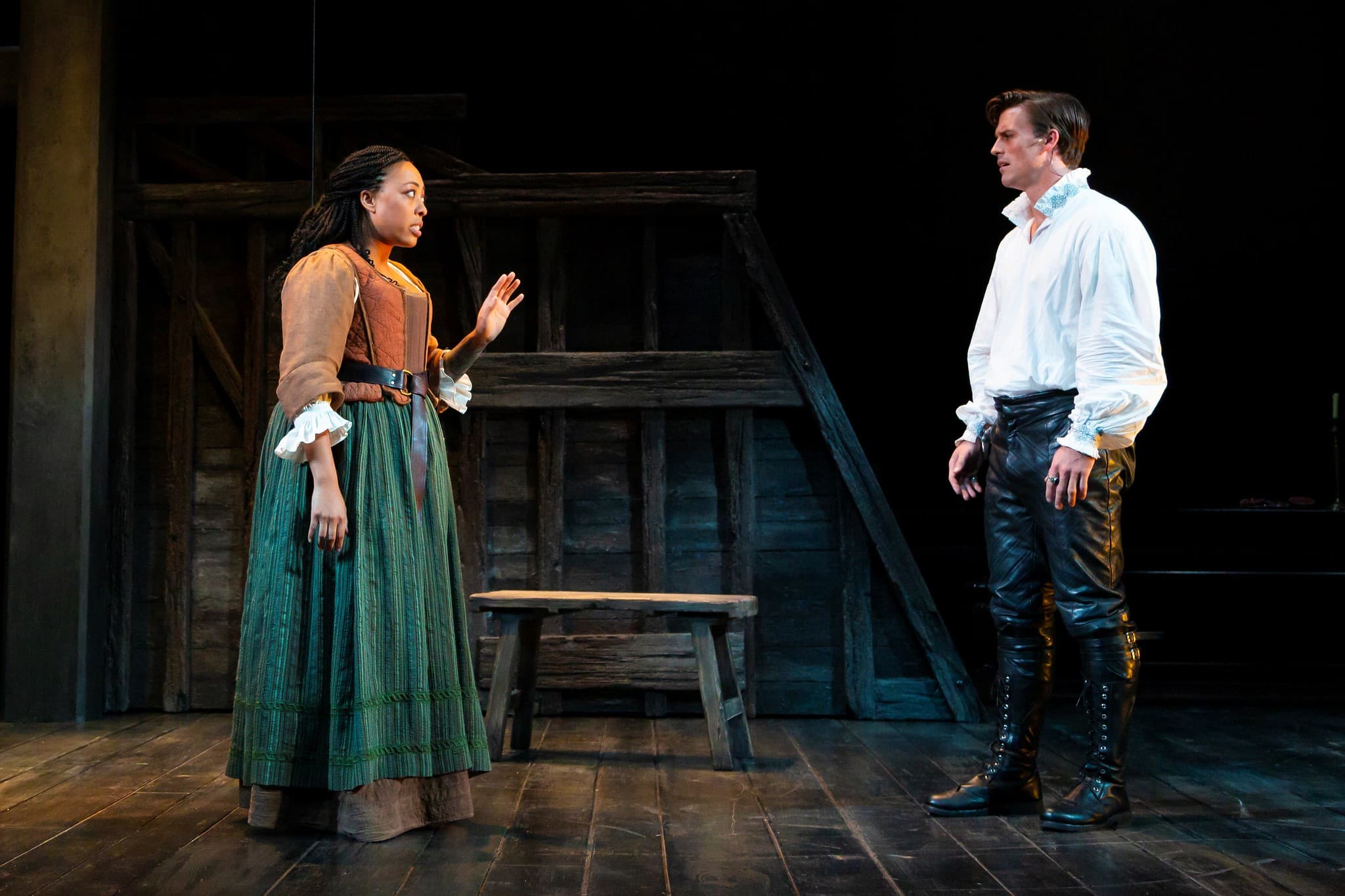 Lynsday Allyn Cox and Michael Underhill in the Huntington’s production of &quot;Witch.&quot; (Courtesy T Charles Erickson)