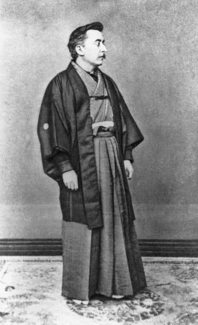 Greek-born writer Lafcadio Hearn (1850-1904) worked as a journalist in Cincinnati and New Orleans. He moved to Japan in 1890 to become a Japanese citizen and continue his career as a novelist under the pen name Koizumi Yakumo. (Bettmann/Getty Images)