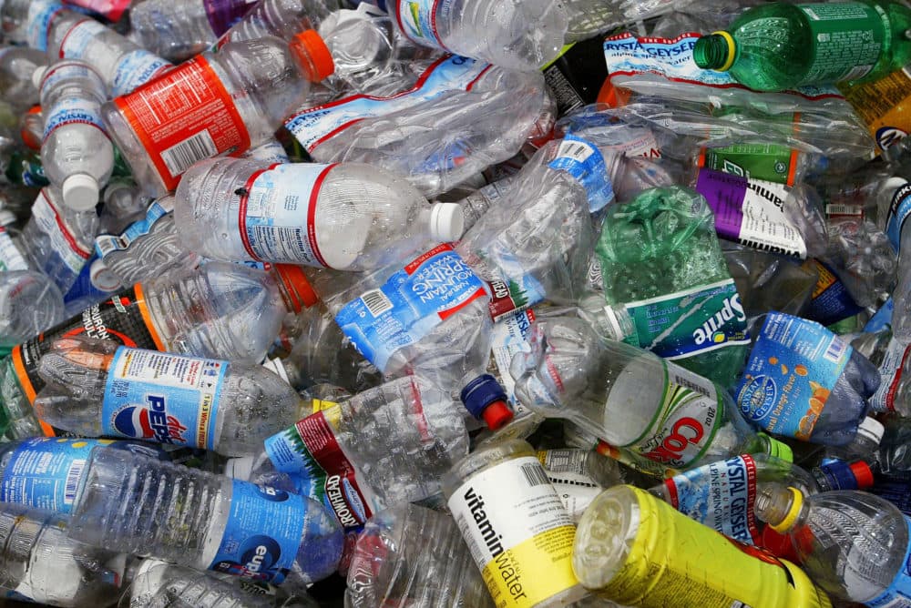 Recycled plastic bottles. (Justin Sullivan/Getty Images)