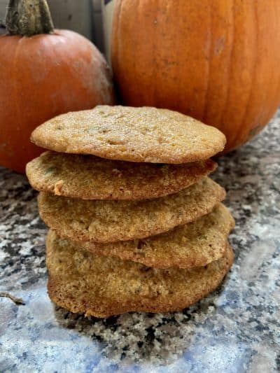 Pumpkin, pistachio and pumpkin seed spice cookies. (Kathy Gunst)