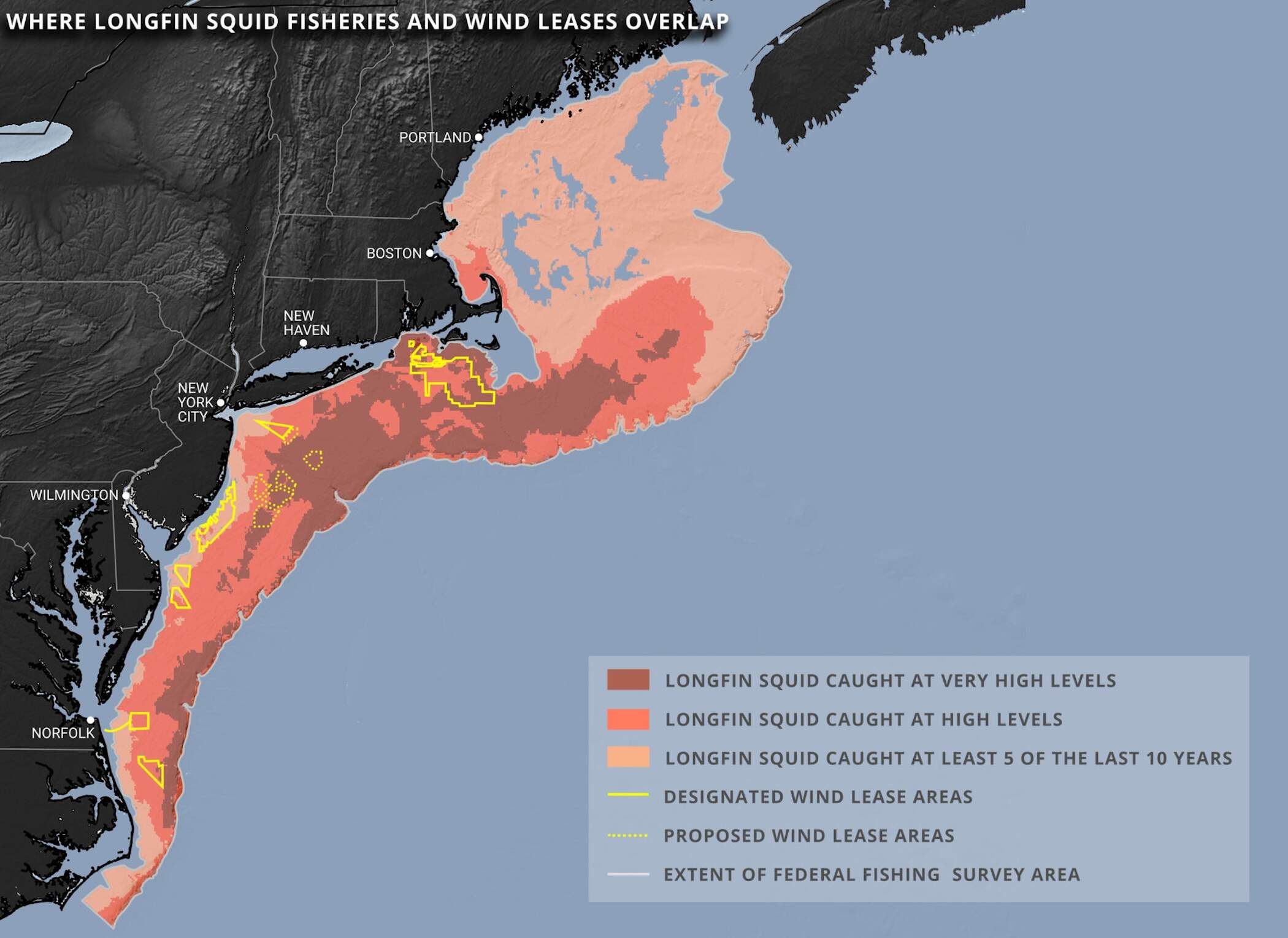 Claudine Hellmuth/E&E News (graphics); Marta Ribera/The Nature Conservancy (base map); Northeast and Mid-Atlantic Regional Ocean Data portals (data)
