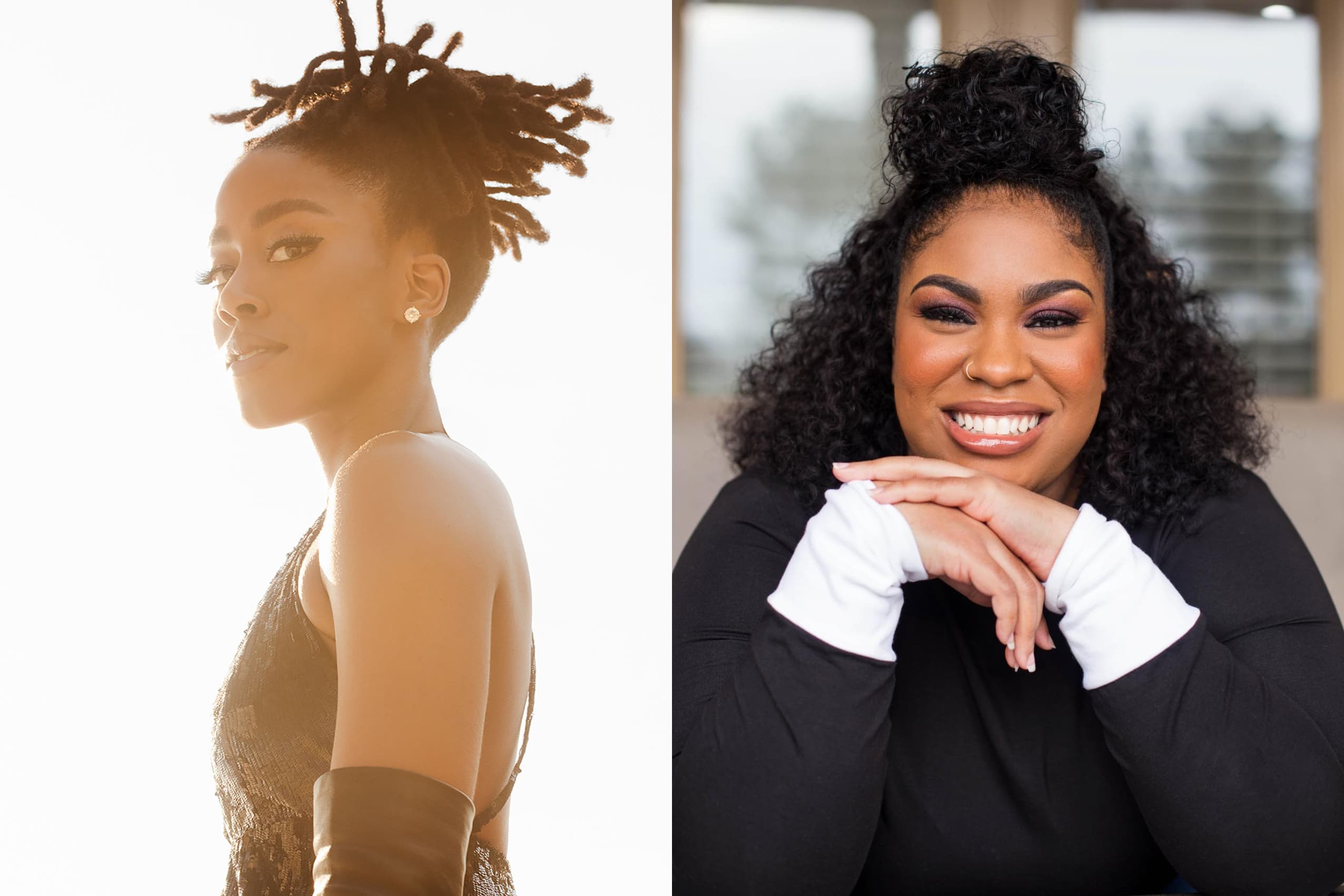 Tomi Adeyemi and Angie Thomas. (Photos by Djeneba Aduayom and Imani Khayyam)