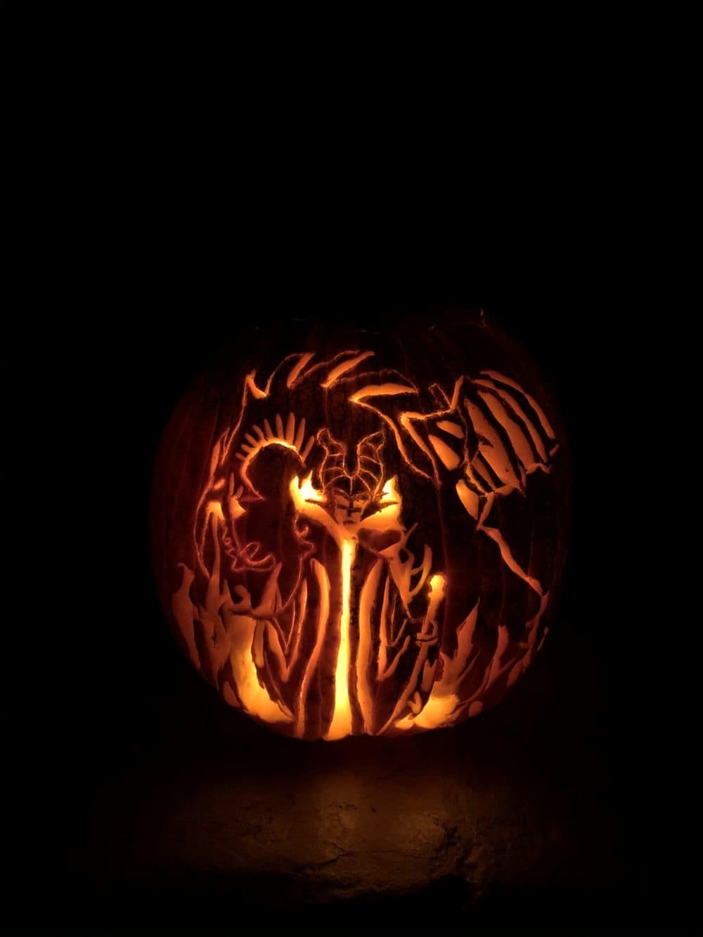 Pumpkin carved by Merisa Kouvo, field manager at Shelburne Farm. (Courtesy of Merisa Kuovo)