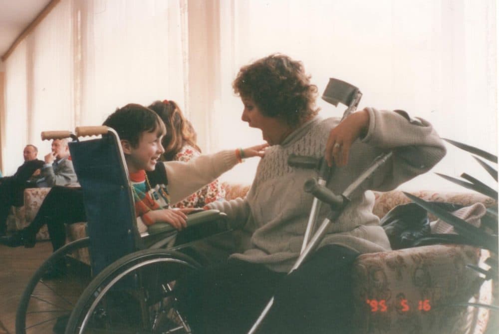 Tatyana and her mother Debbie McFadden in Russia in 1995. (Courtesy Debbie McFadden)