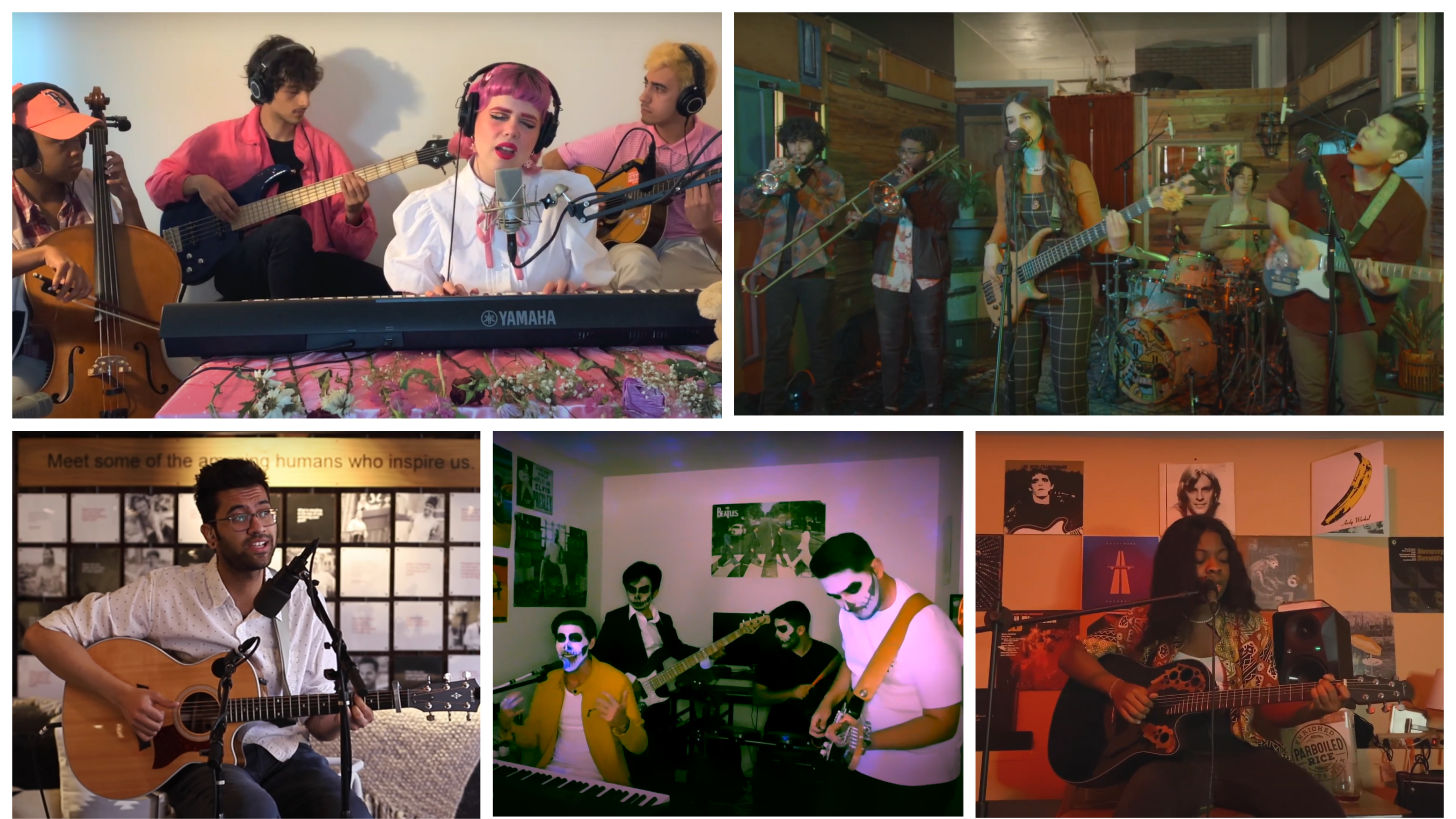 Some of the entrants to this year's NPR's Tiny Desk Contest. (Screenshot/YouTube)