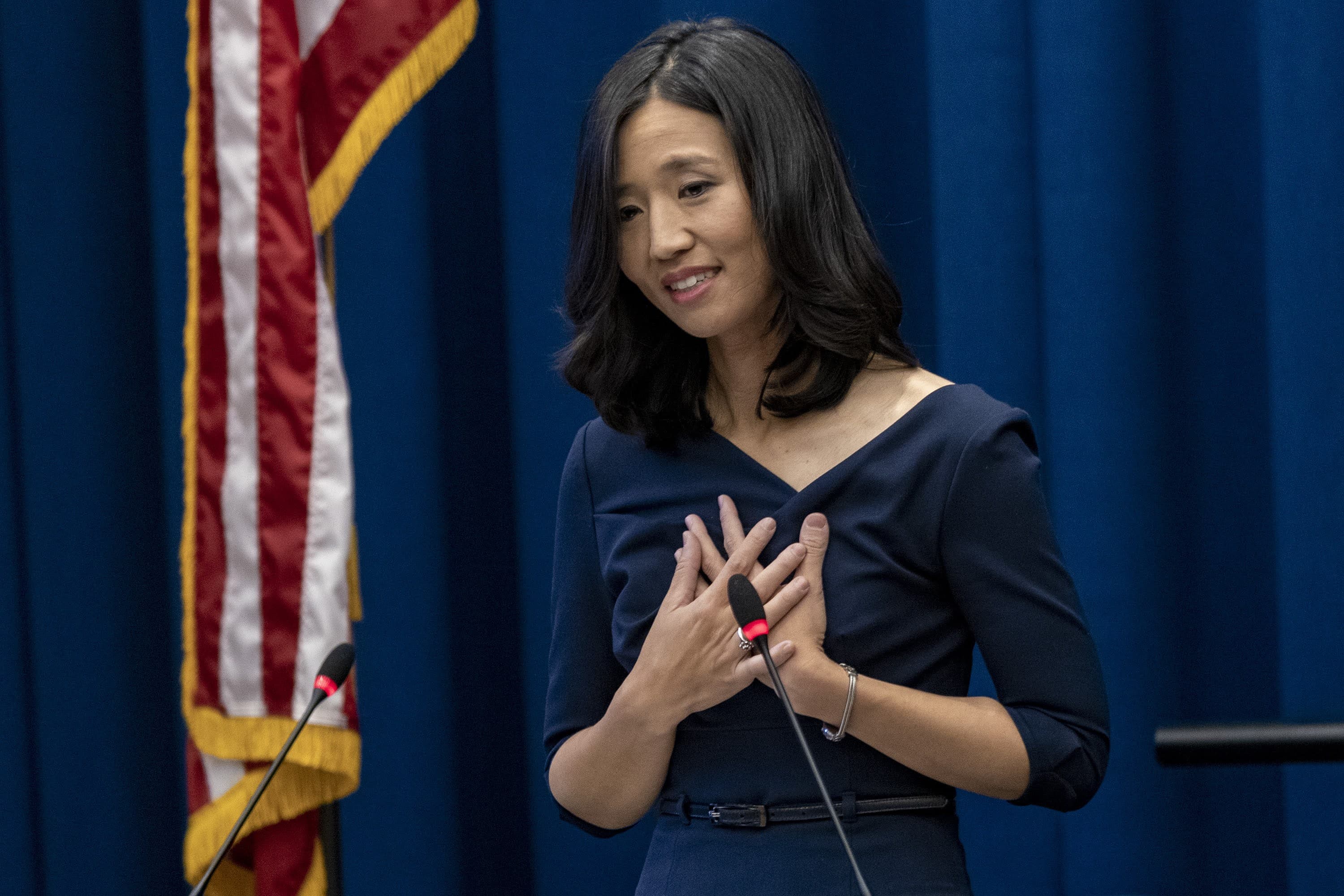 After Being Sworn In As Bostons New Mayor Michelle Wu Gets To Work Wbur News 