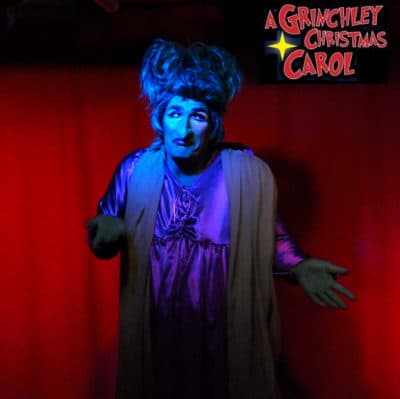 Ryan Landry as Mrs. Grinchley in &quot;A Grinchley Christmas Carol.&quot; (Courtesy Michael von Redlich)