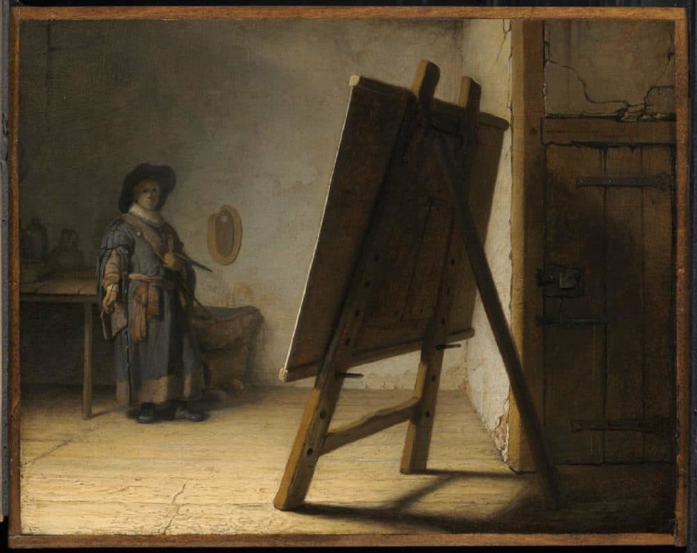 Rembrandt Harmensz. van Rijn, &quot;Artist in His Studio,&quot; about 1628. (Courtesy Zoe Oliver Sherman Collection given in memory of Lillie Oliver Poor/Museum of Fine Arts, Boston)