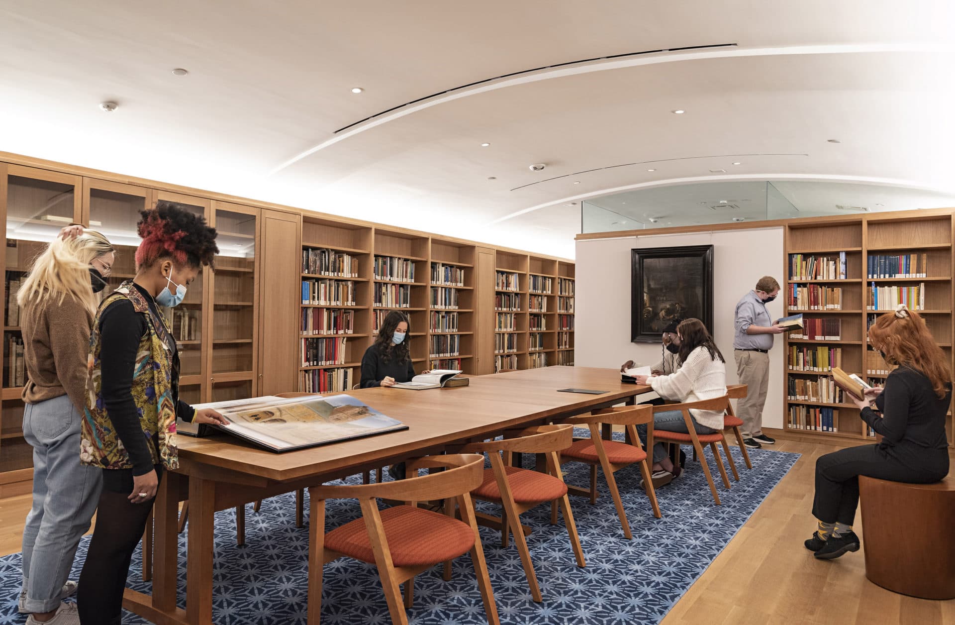 Students in the reading room of the Center for Netherlandish Art at the Museum of Fine Arts, Boston. (Courtesy Museum of Fine Arts, Boston)