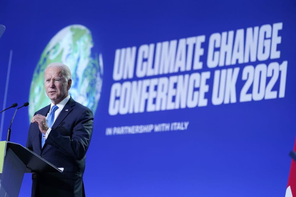 President Biden speaks during the &quot;Accelerating Clean Technology Innovation and Deployment&quot; event at the COP26 U.N. Climate Summit on Nov. 2, 2021, in Glasgow, Scotland. (Evan Vucci/AP Pool)
