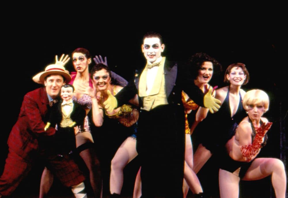 Jonathan Hammond and the cast of &quot;Cabaret.&quot; Both Hammond and the production won Elliot Norton Awards for its runs in Foxborough and Cambridge. (Courtesy)