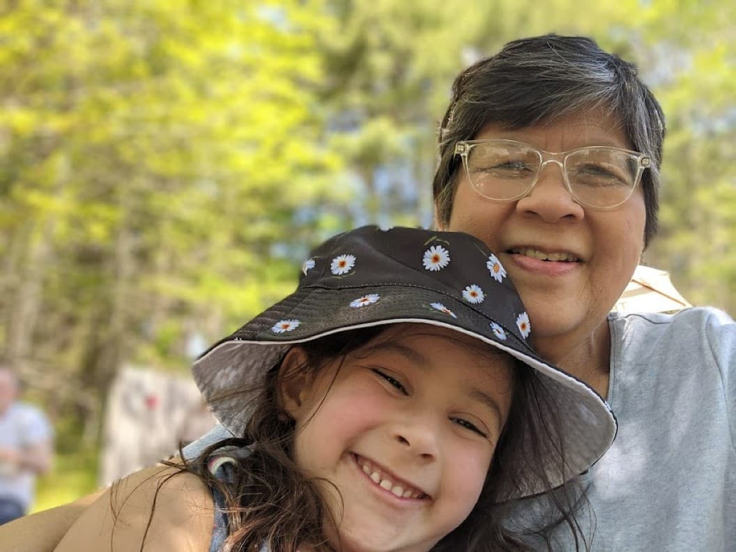 The author, Grace Segran, and her granddaughter, Ella, after Grace's second chemo cycle. (Courtesy Grace Segran)