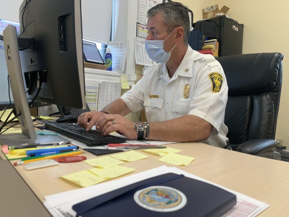 Lawrence fire chief Brian Moriarty says flooding isn't a regular occurrence in the city. (Simón Rios/WBUR)