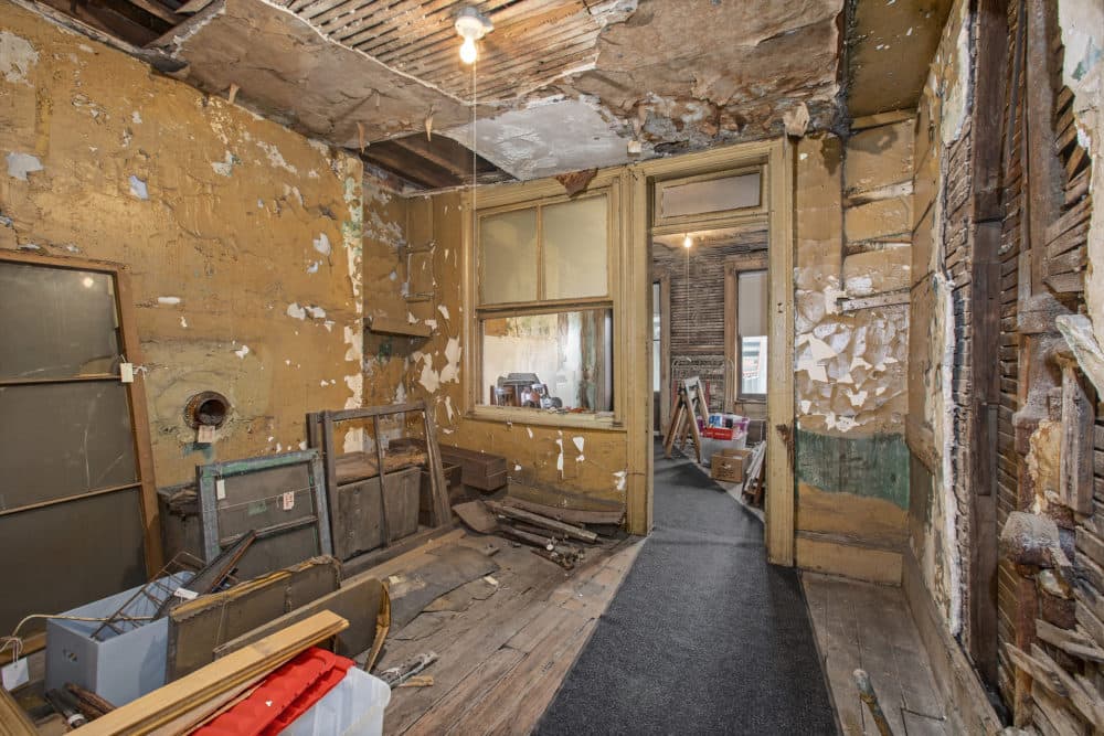 An unrestored room that will become the apartment of Black Joseph Moore's family. (Ryan Lahiffa)