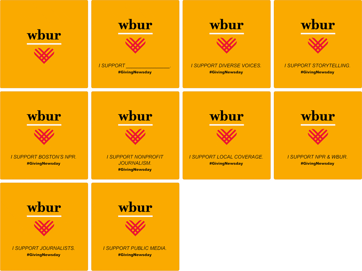 WBUR #GivingTuesday images to download and share.