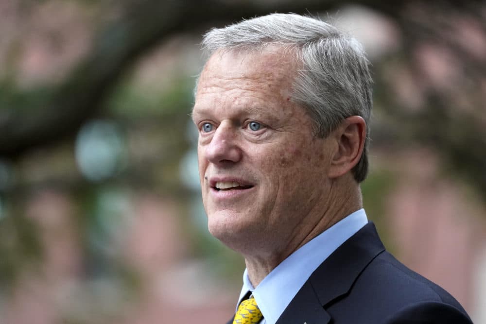 Massachusetts Gov. Charlie Baker at an event in June 2021. (Elise Amendola/AP file photo)