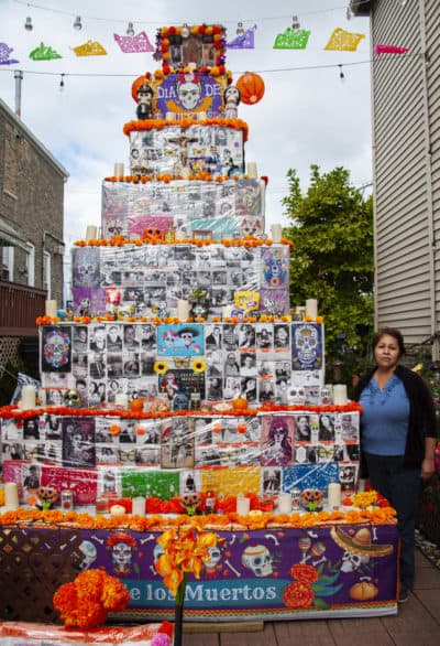 Isabel Hernandez on the Day of the Dead. (Chris Bentley/Here &amp; Now)