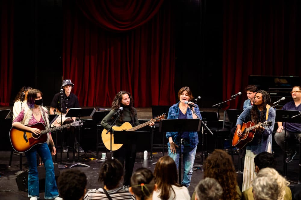 Members of the company of &quot;Wild: A Musical Becoming&quot; in rehearsal. (Courtesy Maggie Hall)