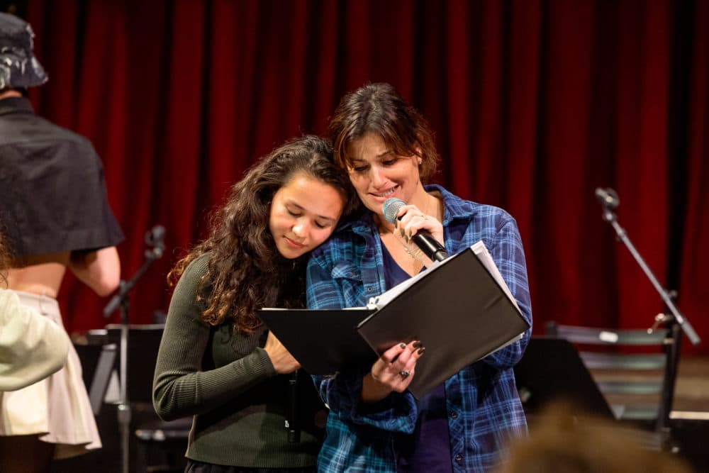 YDE and Idina Menzel in rehearsal for &quot;WILD: A Musical Becoming.&quot; (Courtesy Maggie Hall)