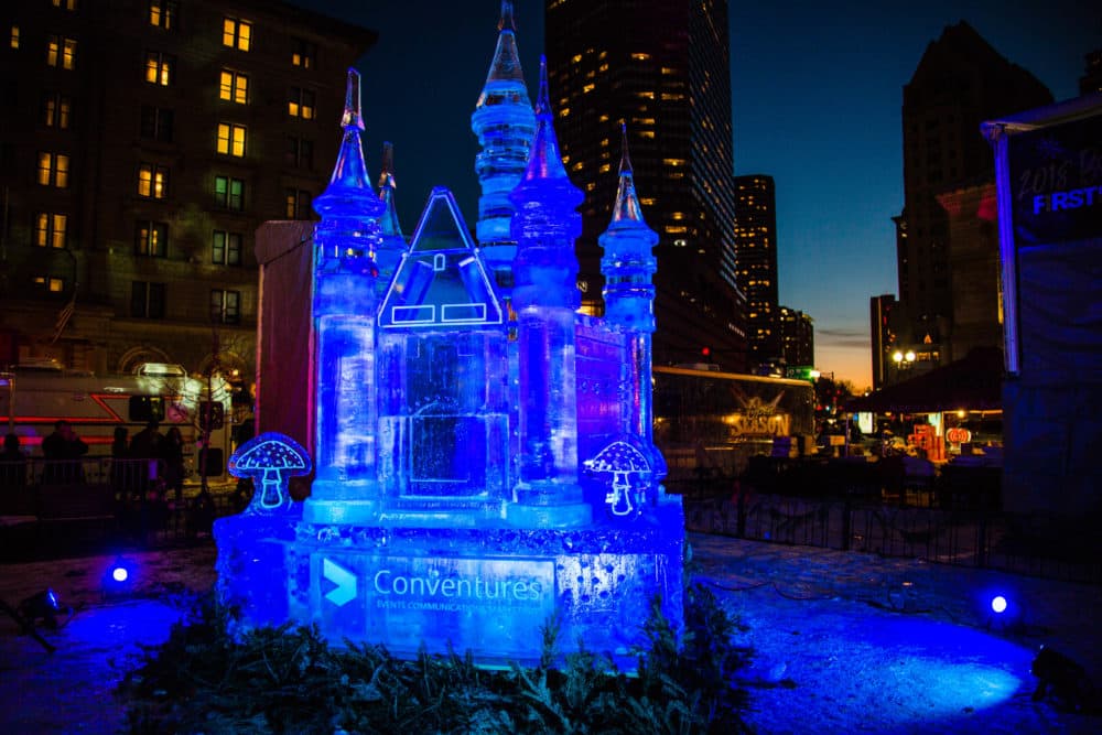 An ice sculpture from a previous First Night Boston. (Courtesy First Night Boston, Inc.)