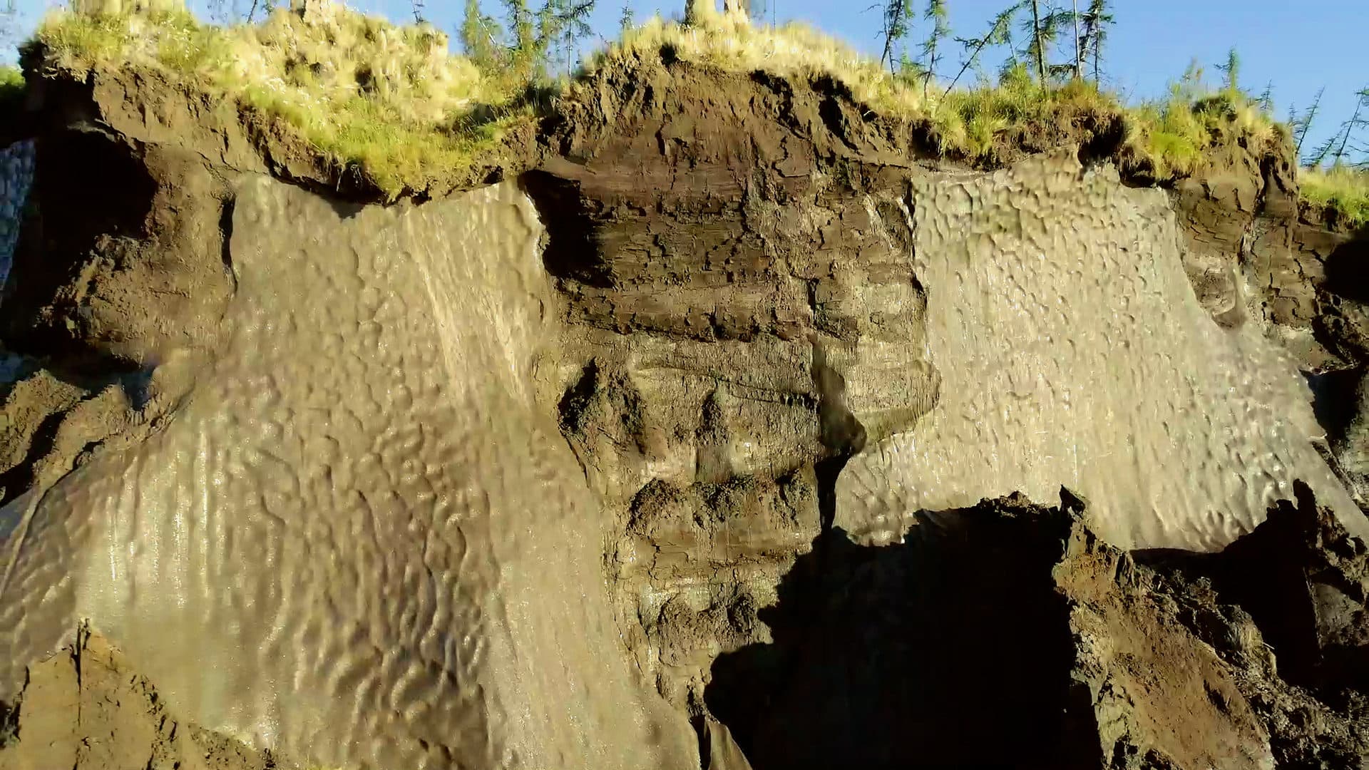 Permafrost collapse seen in a still from &quot;Earth Emergency.&quot; (Courtesy PBS)